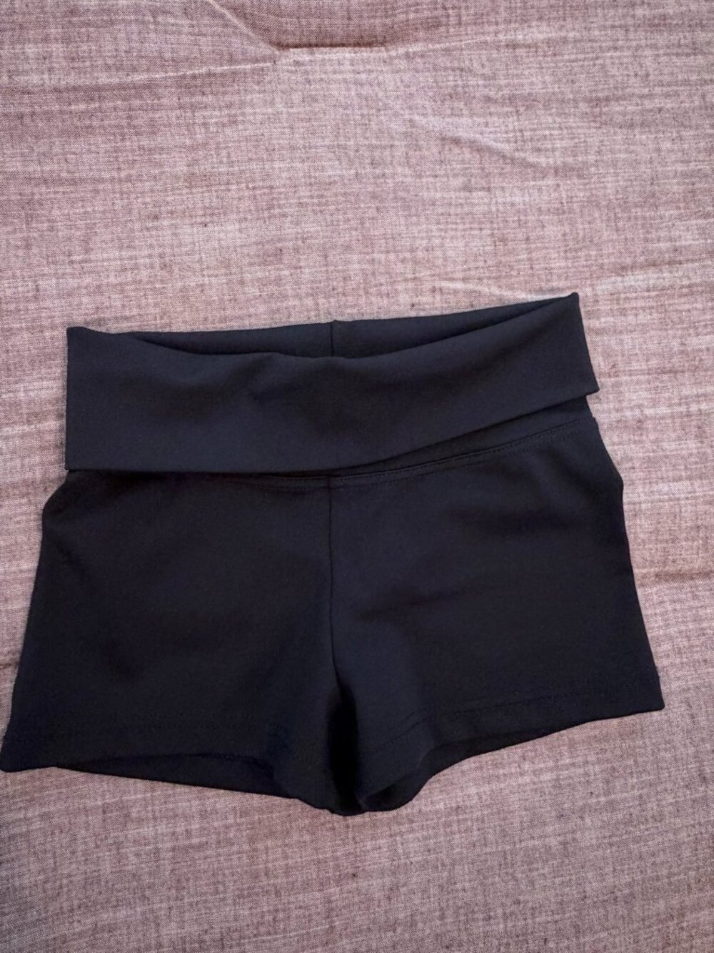 Capezio Girls' Fold-Over Boyshort - Black - Size M/CH